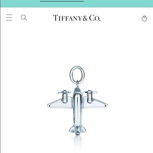 Tiffany Sterling Silver Airplane Charm Necklace